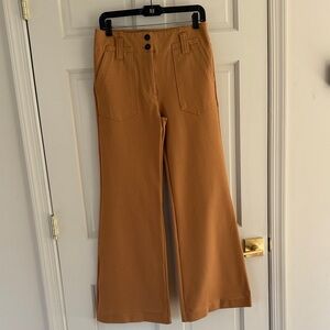 Maeve by Anthropologie Tan Flare Pants size 6